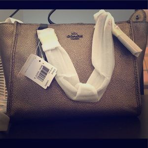 Coach mini crosby gold satchel w/ wristlet